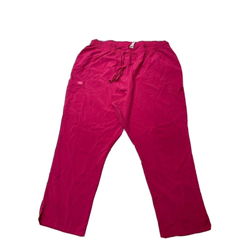 Dickies Scrubs Mid Rise Straight Leg‎ Drawstring Pant DK010 Size 4XL Hot Pink